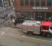 Avarija Kęstučio ir Maironio g. sankryžoje, Kaune.