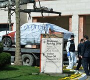 Susisprogdinti grasinusio vyro automobilis