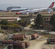 Turkijos oro linijų lėktuvas Katmandu oro uoste