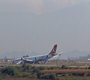 Turkijos oro linijų lėktuvas Katmandu oro uoste