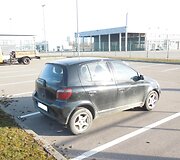 Automobilis, kuriuo buvo vežamos kontrabandinės cigaretės
