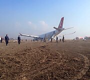 Turkijos oro linijų lėktuvas Katmandu oro uoste