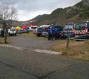 Prancūzijos gelbėtojai netoli vietos, kur sudužo oro skrydžių bendrovės &bdquo;Germanwings&ldquo; lėktuvas &bdquo;Airbus A320&ldquo;