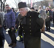 Eitynės Rygoje, skirtos pagerbti Antrojo pasaulinio karo Latvijos karius