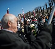 Eitynės Rygoje, skirtos pagerbti Antrojo pasaulinio karo Latvijos karius