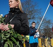 Eitynės Rygoje, skirtos pagerbti Antrojo pasaulinio karo Latvijos karius