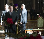 Vladimiras putinas atsisveikino su ra&scaron;ytoju Valentinu Rasputinu