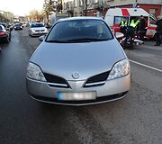 Mopedo &bdquo;Aprilia RS50&ldquo; ir automobilio &bdquo;Nissan Primera&ldquo; avarija Alytuje