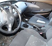 Automobilis &bdquo;Nissan Primera&ldquo; po avarijos Alytuje