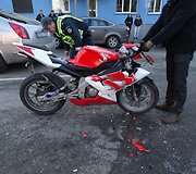 Mopedo &bdquo;Aprilia RS50&ldquo; ir automobilio &bdquo;Nissan Primera&ldquo; avarija Alytuje