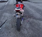 Mopedas &bdquo;Aprilia RS50&ldquo; po avarijos Alytuje 