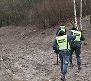 Lietuvos policijos mokyklos kursantų mokymai prie geležinkelio