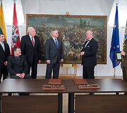 Bendradarbiavimo sutarties pasira&scaron;ymo ceremonija
