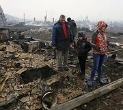 Gaisro padariniai Chakasijoje