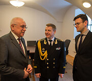 Kra&scaron;to apsaugos ministerijoje apsilankė Ukrainos ambasadorius Lietuvoje Valerijus Žovtenka