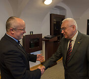 Juozas Olekas ir Ukrainos ambasadorius Lietuvoje Valerijus Žovtenka