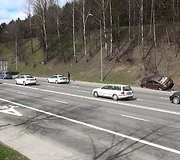&bdquo;Subaru&ldquo; ir vilkiko avarija Ukmergės g., Vilniuje