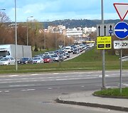 Transporto spūstis Ukmergės g., Vilniuje