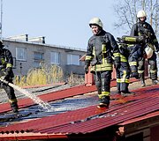 Gaisras &Scaron;vyturio gatvėje, Vilniuje.