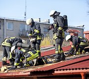 Gaisras &Scaron;vyturio gatvėje, Vilniuje.