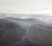 Pievų gaisro padariniai Chakasijoje