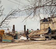 Pievų gaisro padariniai Chakasijoje