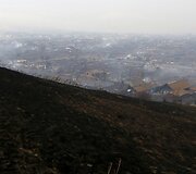 Pievų gaisro padariniai Chakasijoje