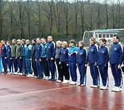 Kariuomenės vadas ir &scaron;tabo kari&scaron;kiai Vilniaus Vingio parko stadione