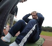 Kariuomenės vadas ir &scaron;tabo kari&scaron;kiai Vilniaus Vingio parko stadione