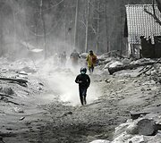 Viskas padengta storu pelenų sluoksniu
