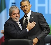 Brazilijos prezidentas Luizas Inacio Lula da Silva su JAV prezidentu Baracku Obama