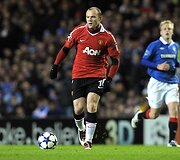 &bdquo;Manchester United&rdquo; ir &bdquo;Rangers&rdquo; rungtynių akimirka