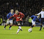 &bdquo;Manchester United&rdquo; ir &bdquo;Rangers&rdquo; rungtynių akimirka