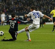 &bdquo;Shalke&rdquo; ir &bdquo;Olympique&rdquo; rungtynių akimirka