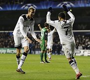 &bdquo;Tottenham Hotspur&ldquo; žaidėjai džiaugiasi įvarčiu
