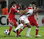 &bdquo;Benfica&ldquo; ir &bdquo;Hapoel&rdquo; rungtynių akimirka