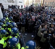 Protestuojantys studentai