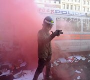 Protestuojantys studentai