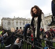 Protestuojantys studentai