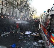 Protestuojantys studentai
