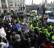 Protestuojantys studentai