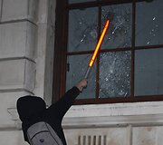 Protestuojantys studentai