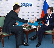 Nyderlandų ministras pirmininkas Markas Rutte ir Rusijos prezidentas Dmitrijus Medvedevas