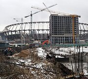Stadiono statybos darbai