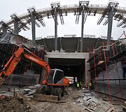 Stadiono statybos darbai