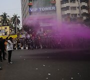 Vaikomi protestuotojai
