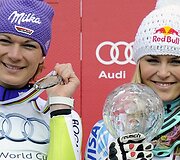 Maria Riesch (kairėje) ir Lindsey Vonn (de&scaron;inėje)