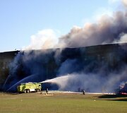 Gesinamas Pentagono pastatas po to, kai 2001 rugsėjo 11 į jį rėžėsi užgrobtas keleivinis lėktuvas