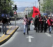 Protestuotojai Atėnuose