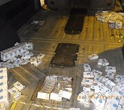 Paslėptos kontrabandinės cigaretės